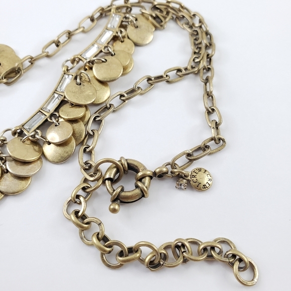 J. Crew statement necklace with brilliant baguette rhinestones A0283 - Picture 6 of 13